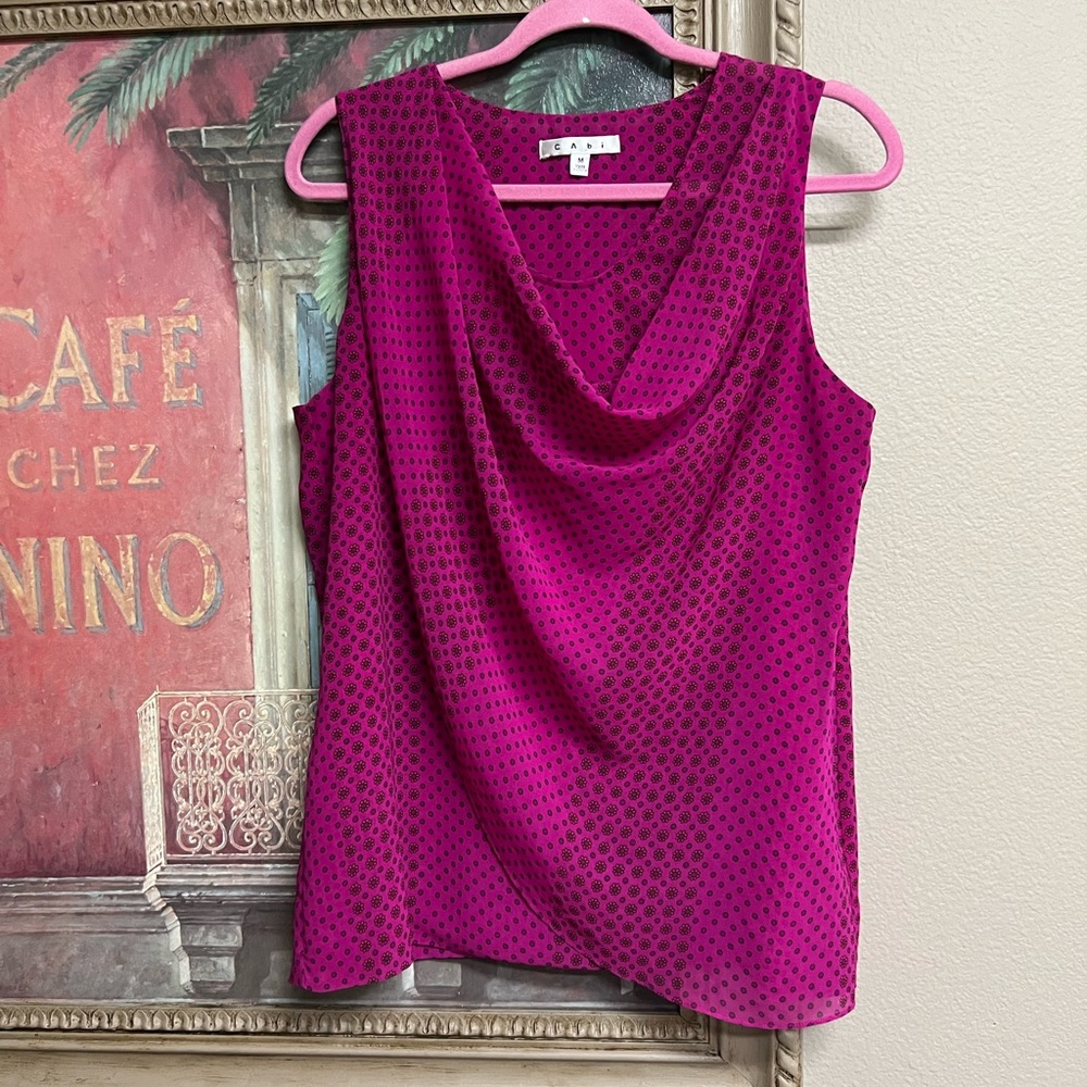 CAbi Women's Fuchsia Sleeveless Blouse